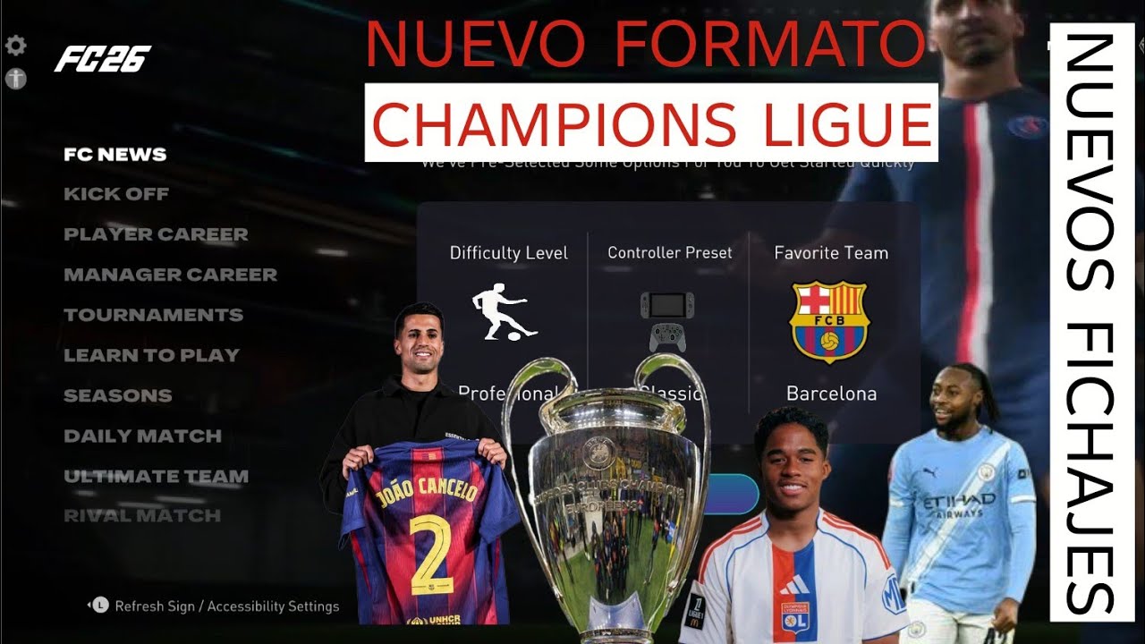 DFL 26 NUEVO FORMATO CHAMPIONS LIGUE Y FICHAJES NUEVOS 