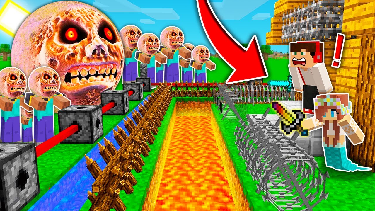 MEGA STRZEŻONY DOM vs STRASZNY KSIĘŻYC W MINECRAFT?! GPLAY & LUMI