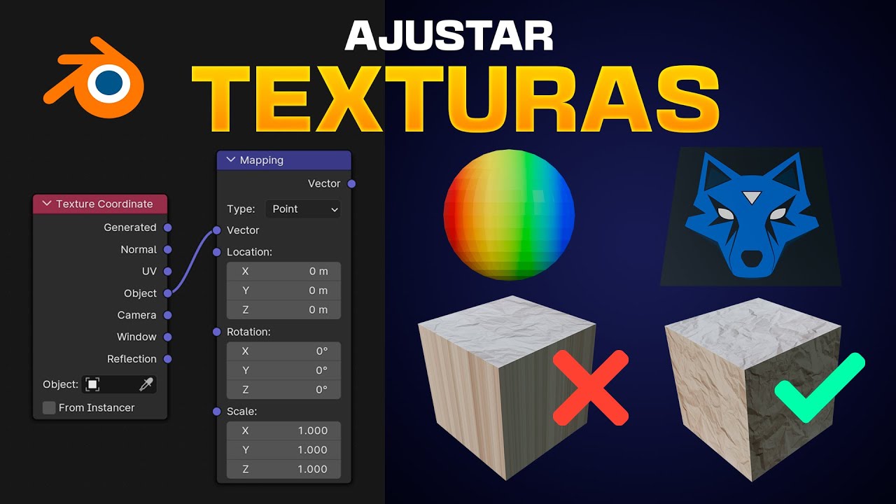 Ajustar TEXTURAS en Blender - Crea Degradados, Utiliza Imágenes, Logos, Evita deformaciones