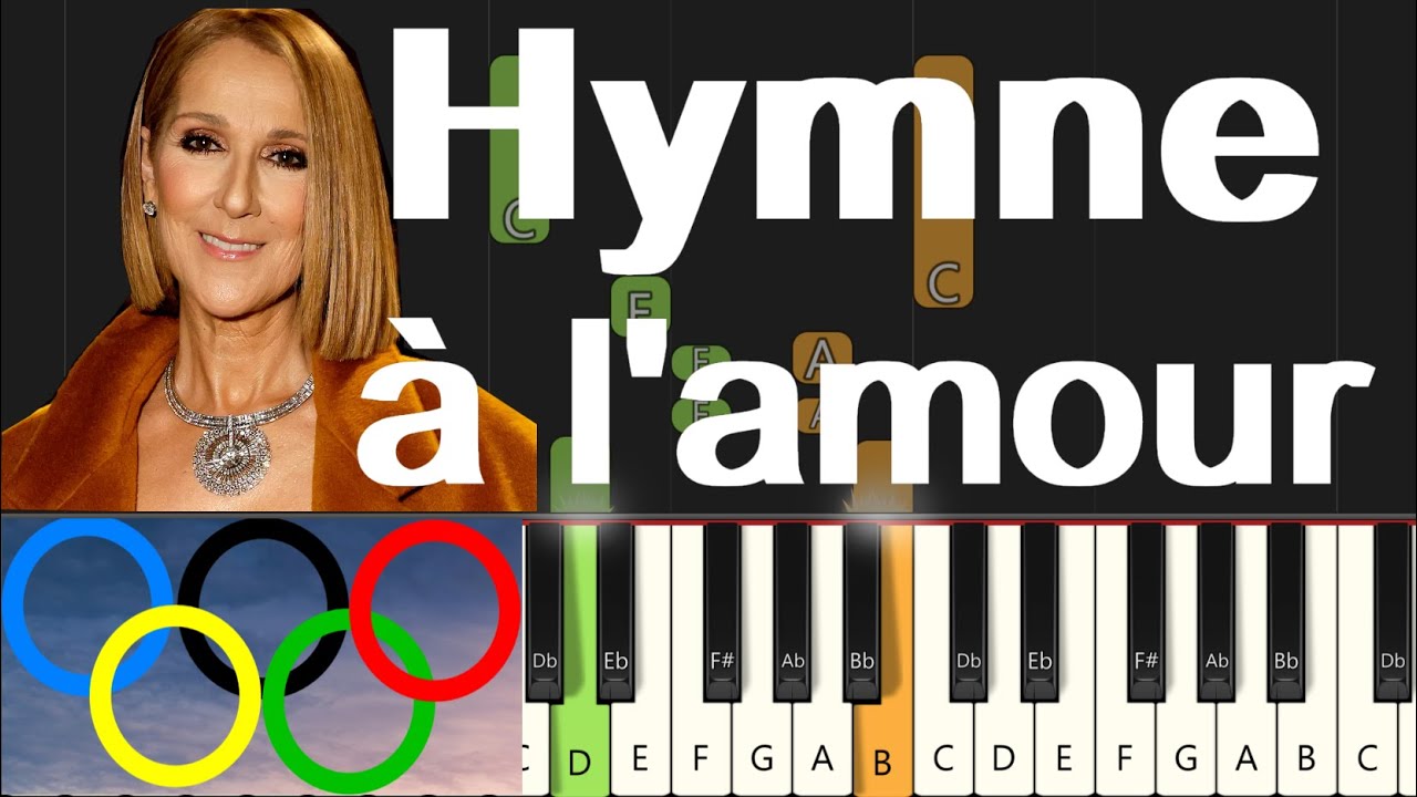 🎹 Hymne à l'amour piano (Édith Piaf) Easy Tutorial (Paris 2024) ❤️