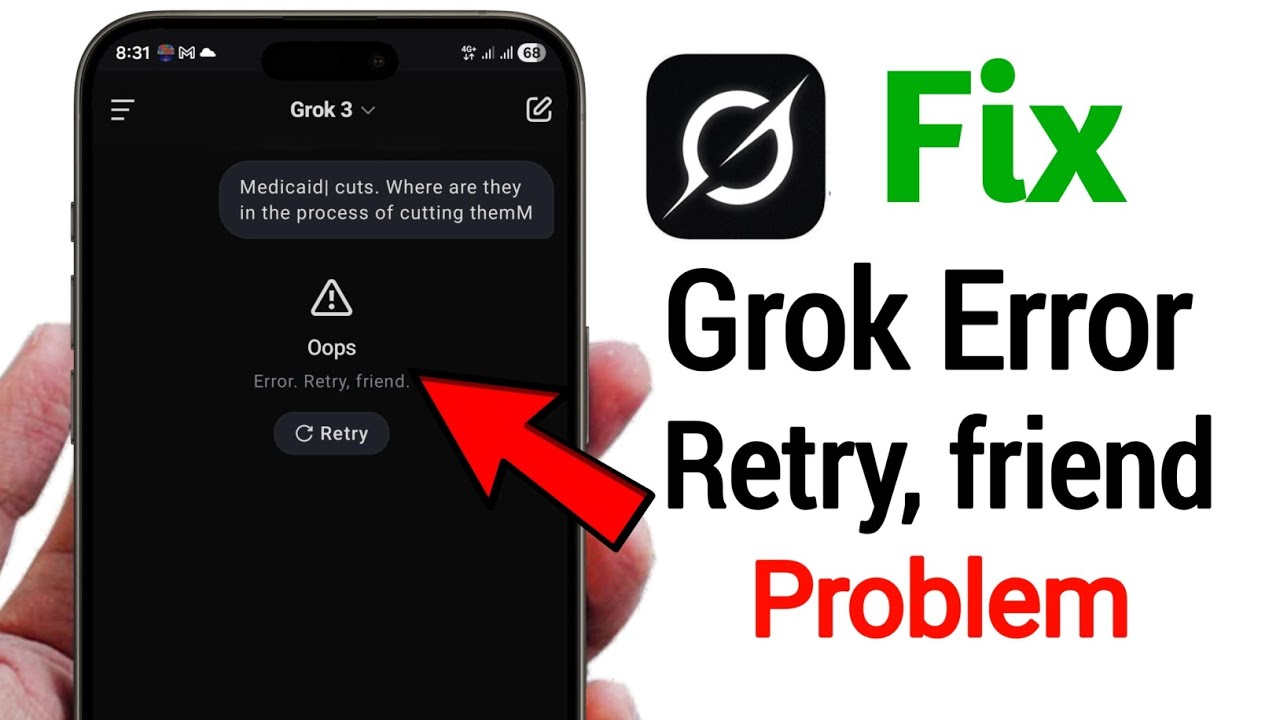 Fix Grok Error Retry Friend Problem (2026) | Grok Not Working Problem Solved ✅