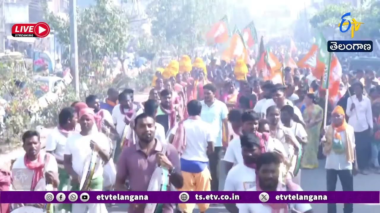Eatala Rajendar Election Campaign at Parakala :🔴LIVE
