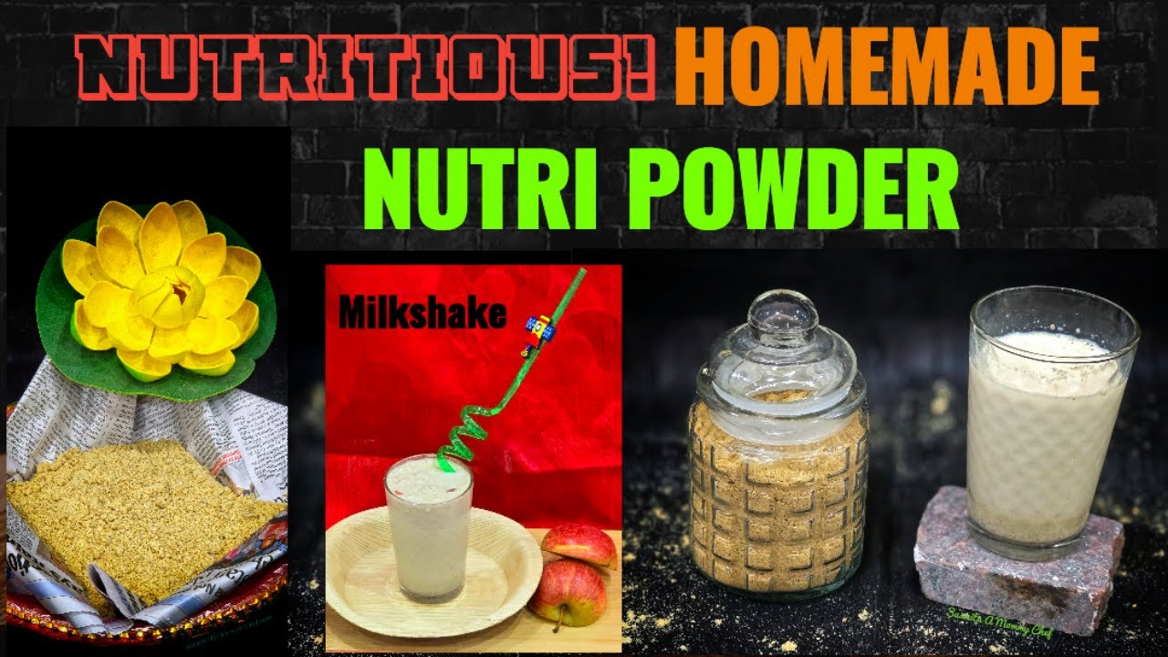 Milkshake with homemade Nutri Powder/ How to prepare Nutri Powder with ingredients easily at home