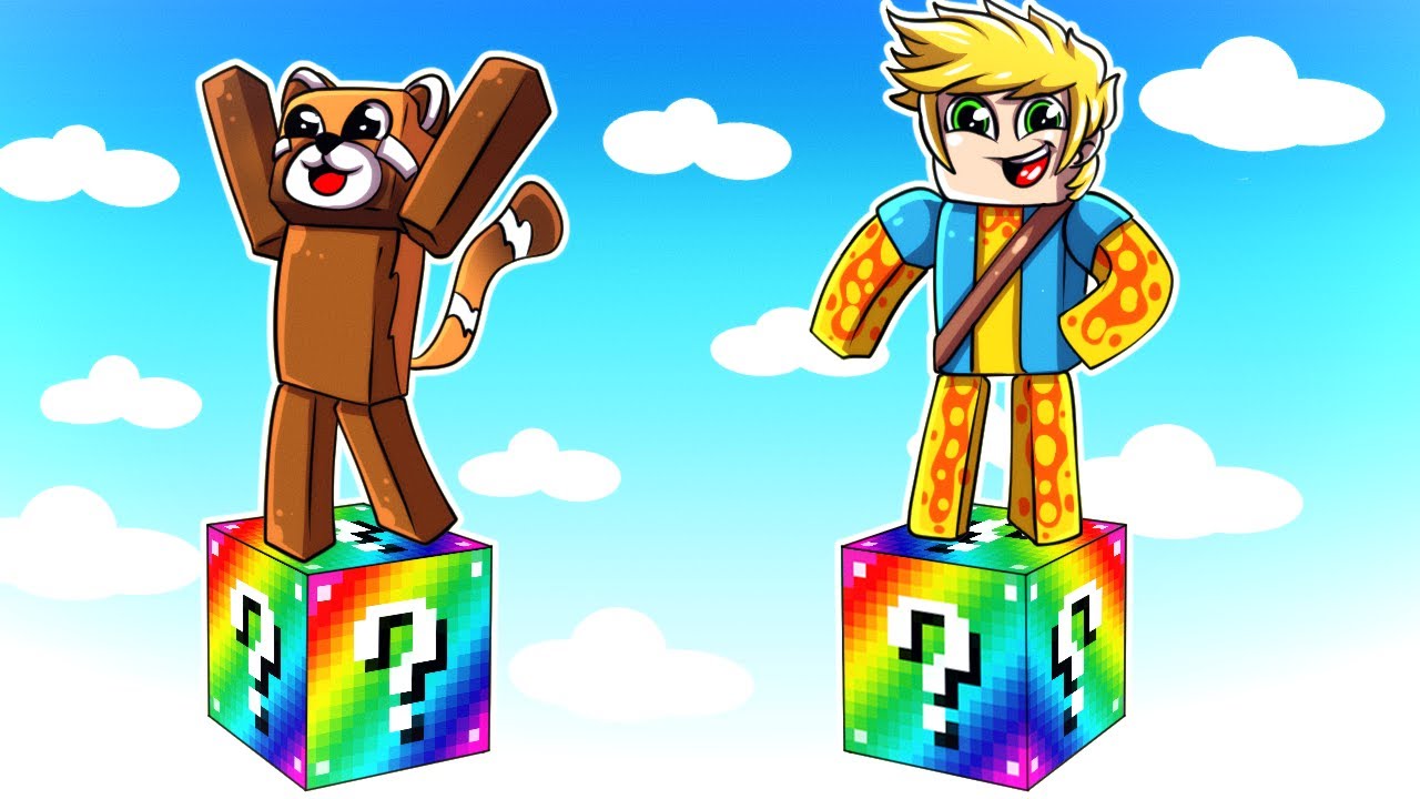 SOBREVIVENDO 24 HORAS EM 1 BLOCO DE ARCO-IRIS OP NO MINECRAFT !