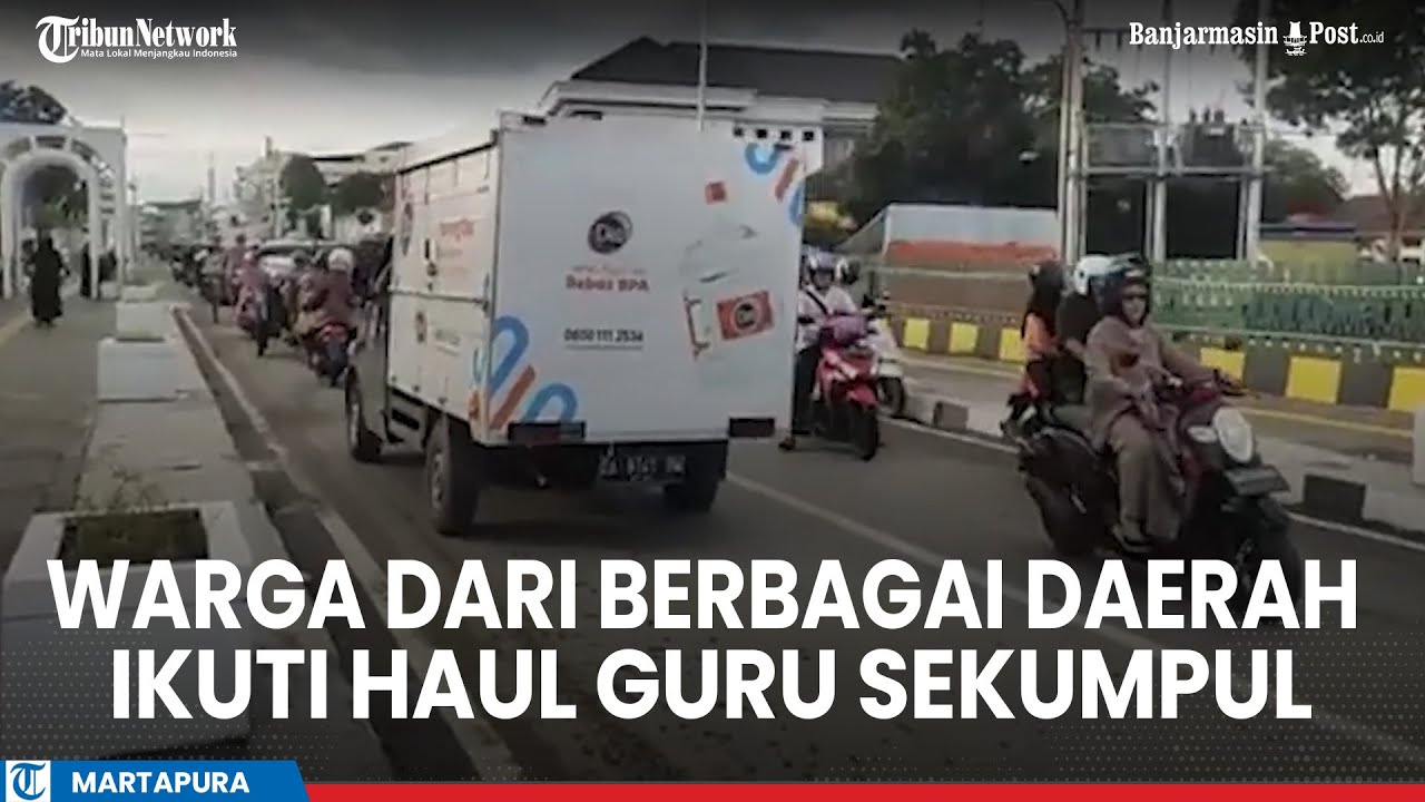 Suasana Jalan Jelang Haul Guru Sekumpul di Martapura