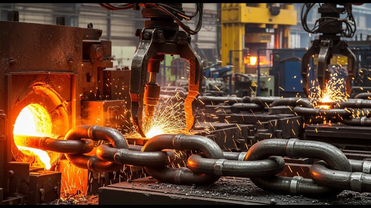 Inside the Giant Anchor Chain Factory: How Massive Marine Chains Are Made