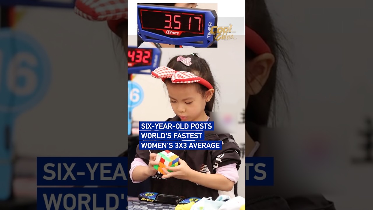 Six-year-old posts world's fastest women's 3x3 average #coolchina
