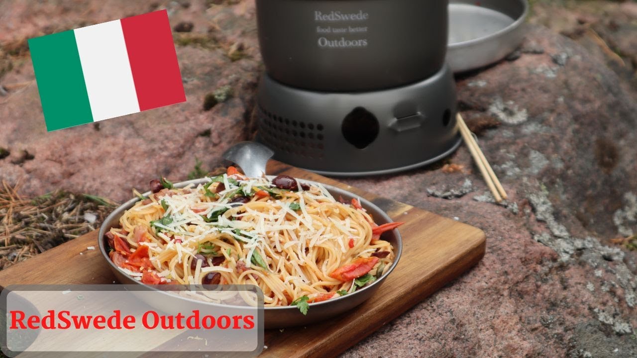 Pasta alla Puttanesca - Outdoor cooking on the Trangia 27