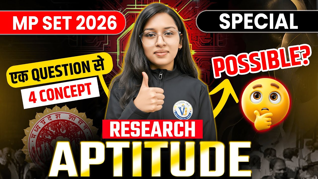 MP SET 2026 Research Aptitude Special | One Question, 4 Concepts Explained | Vision JRF By Saroj Mam