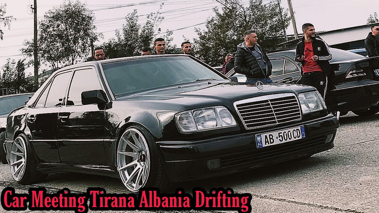 W124 E500 Drifting [Open Diff] Car Meeting Tirana Albania