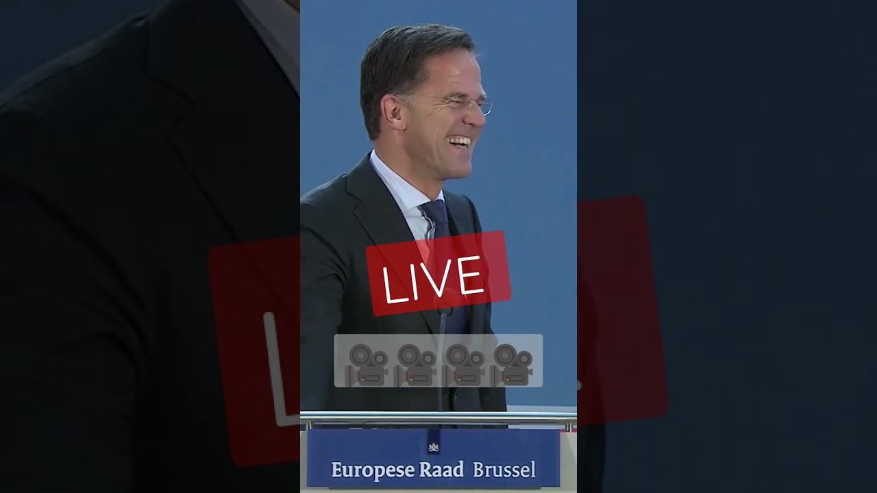 LIVE Mark Rutte, Prime Minister of the Netherlands in Brussels EU Summit #backstage