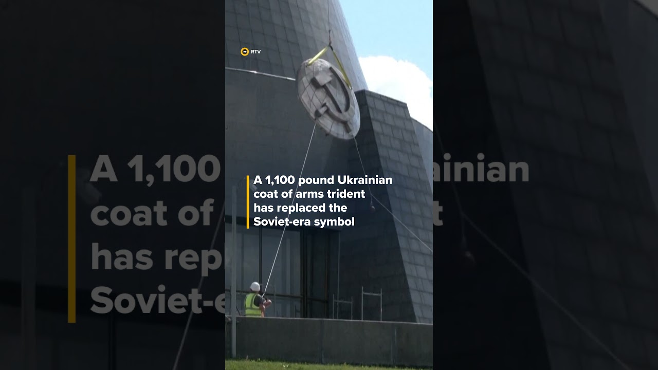 The largest monument in Kyiv, Ukraine is receiving a facelift #Shorts