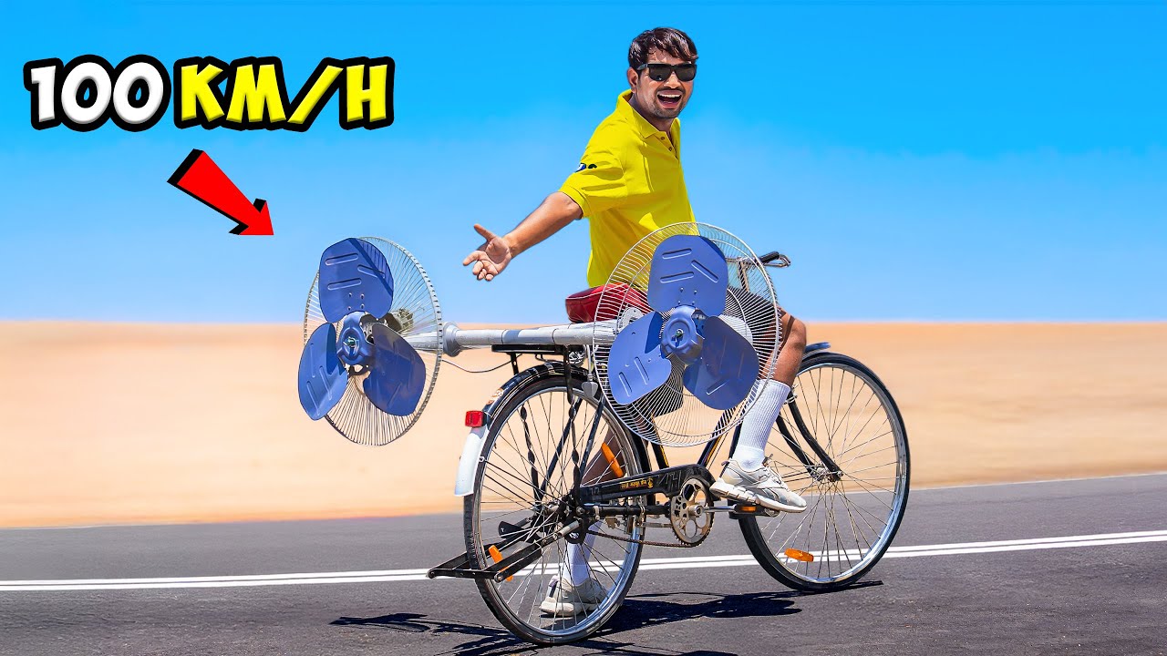 World's Fastest Cycle - 100% Real | साइकिल में पंखे लगा दिए 😈