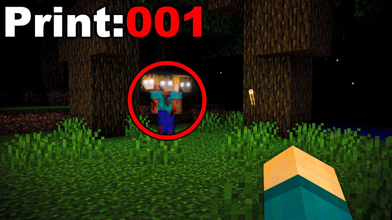 Mitos Assustadores capturados no minecraft