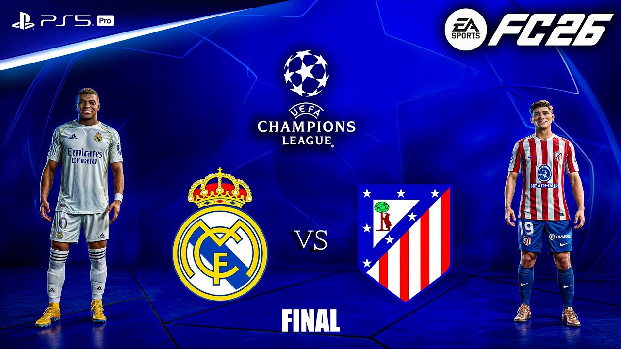 FC 26 - Real Madrid vs. Atletico Madrid Ft. Mbappe, Alvarez, UCL 25/26 Final Match | PS5™ Pro [4K60]
