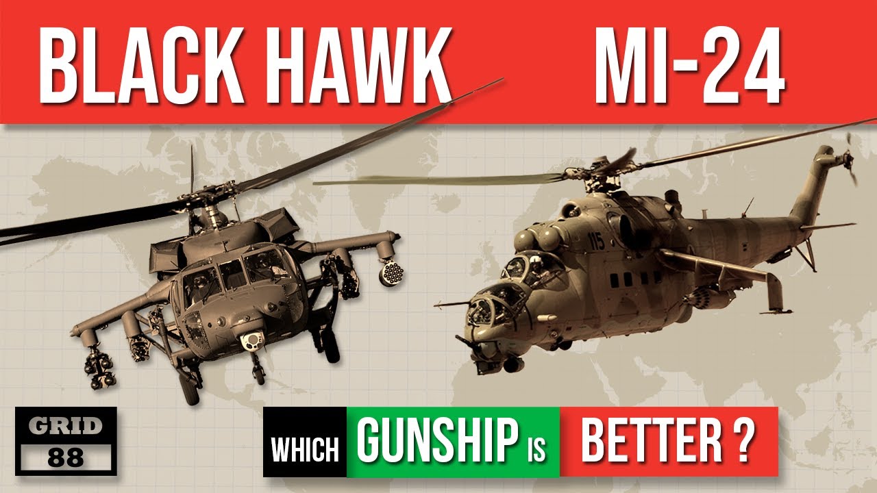 US Black Hawk vs Russia's MI-24 - which Gunship helicopter is better?