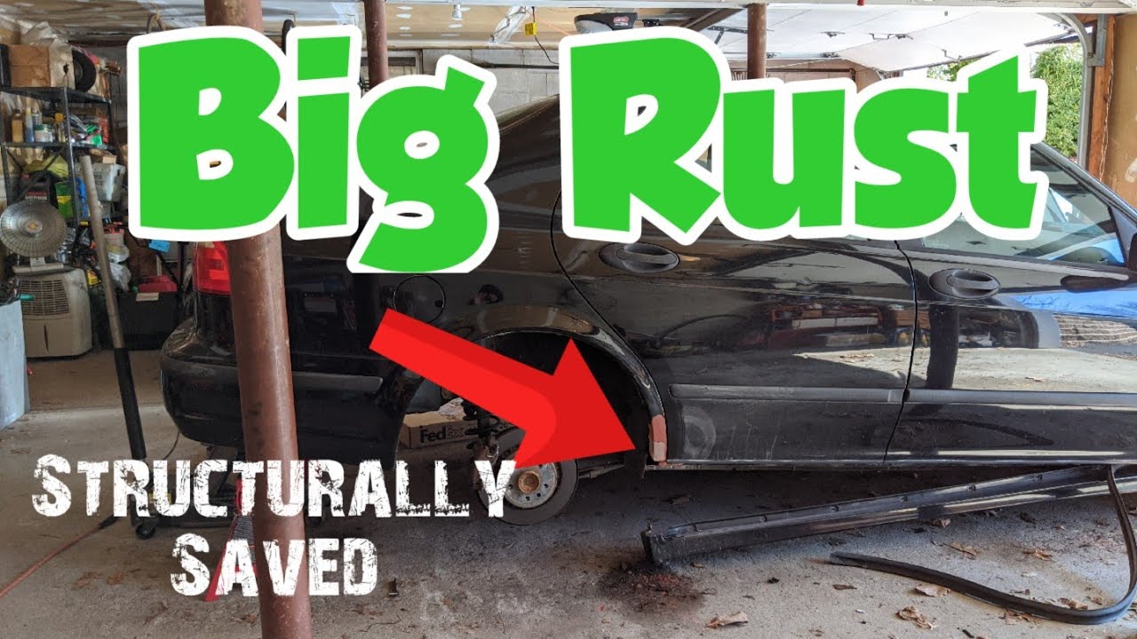 I found HUGE Rust Holes on my Saab 9-5 Aero! #savesaab