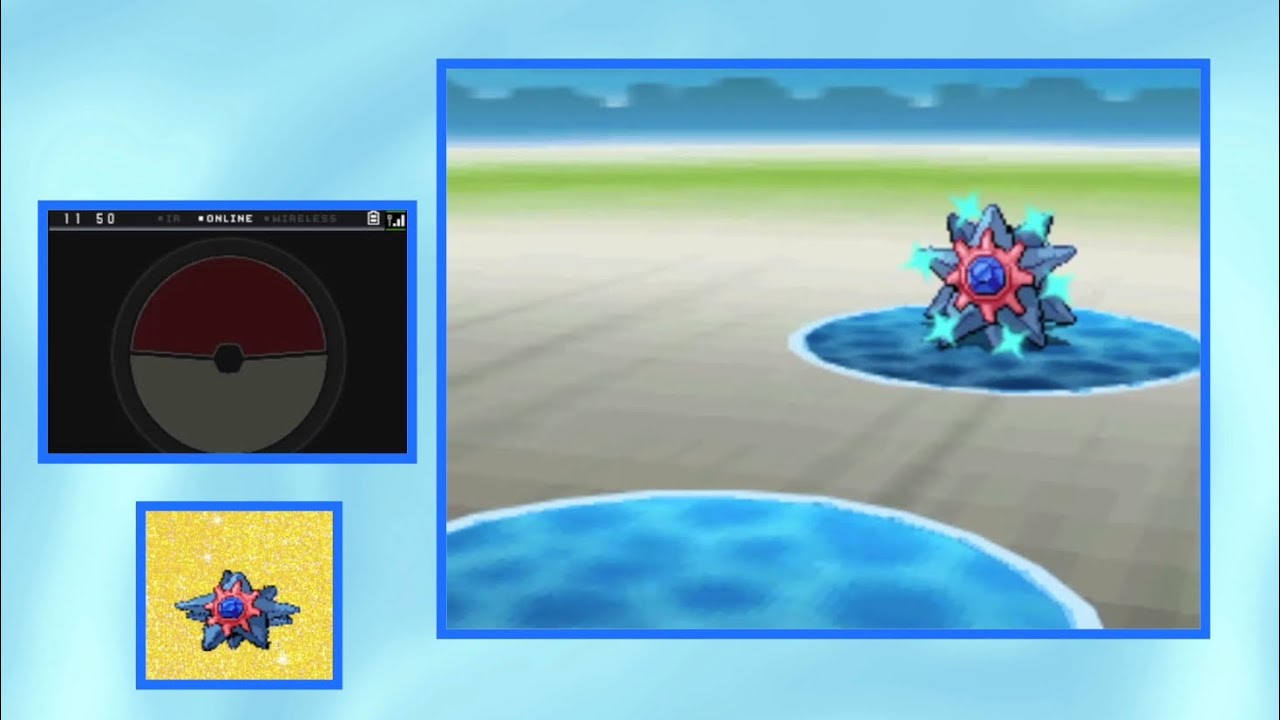 Live Shiny Starmie in White 2 - 9857 Rippling Water Spot Encounters