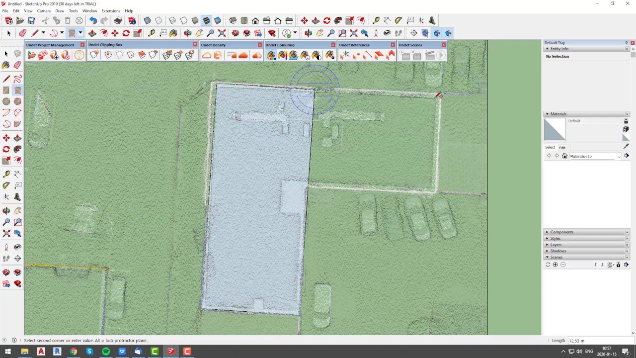 Undet for SketchUp | How to move and rotate point cloud using coordinates transformation tool