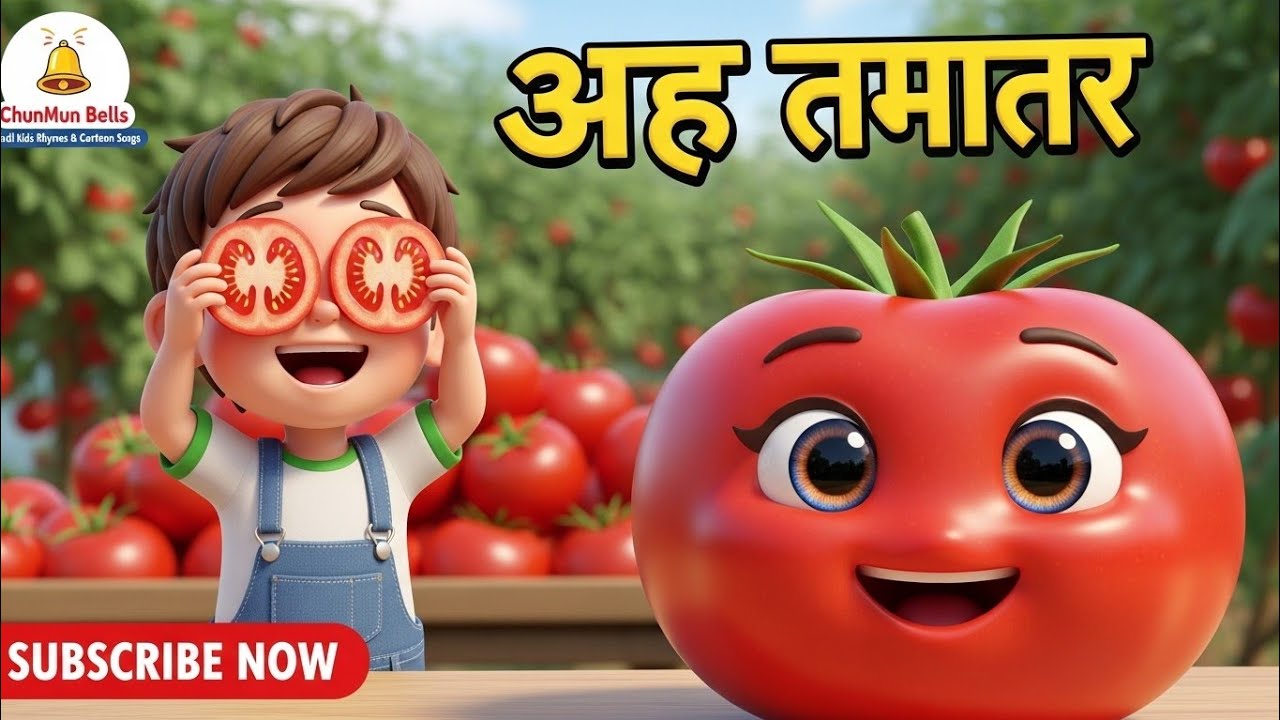 आहा टमाटर बड़े मजेदार 🍅 | Aaha Tamatar Bade Mazedar | Hindi Nursery Rhymes | Chunmun Belles