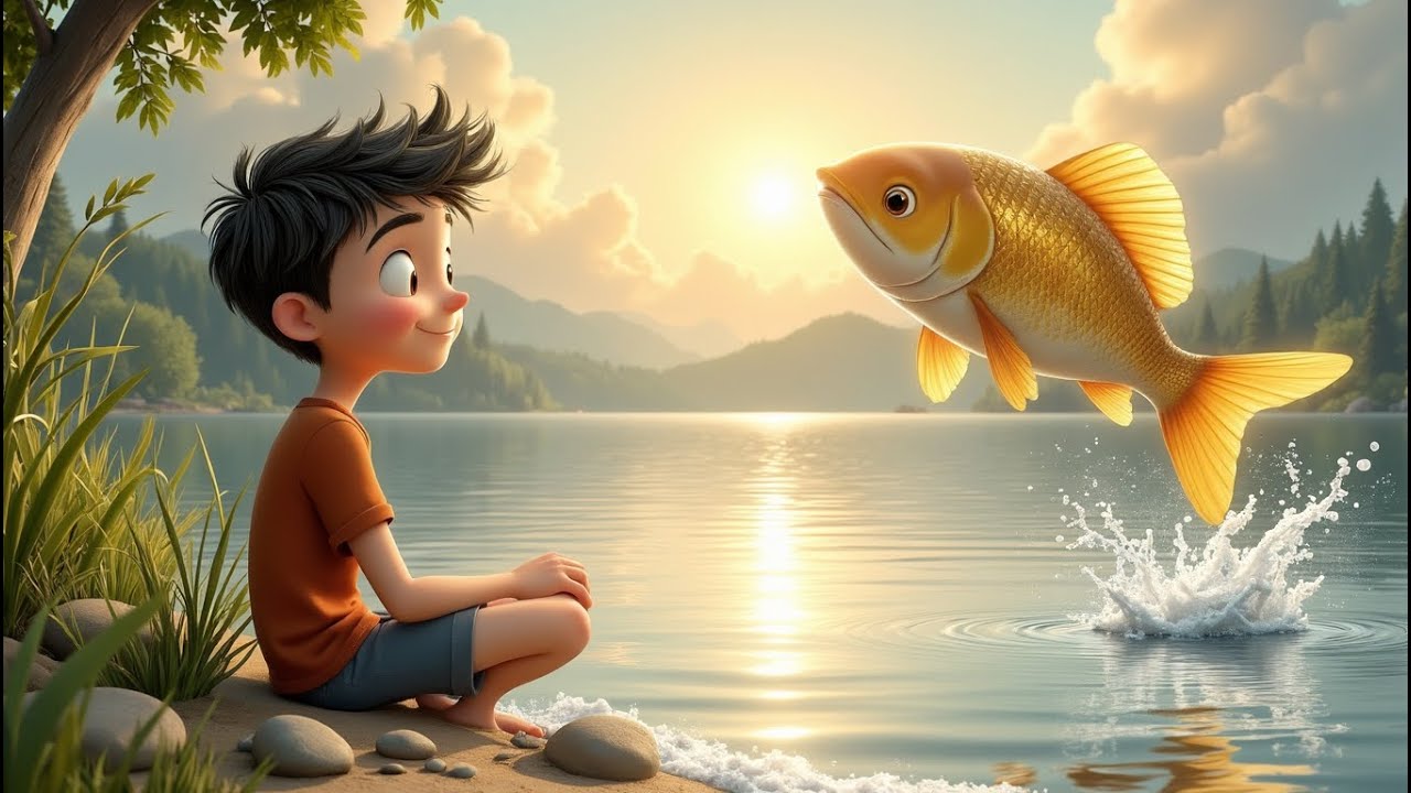 Finn and the Golden Fish's Wish | Magical Fairytales & Bedtime KidsLearn English story