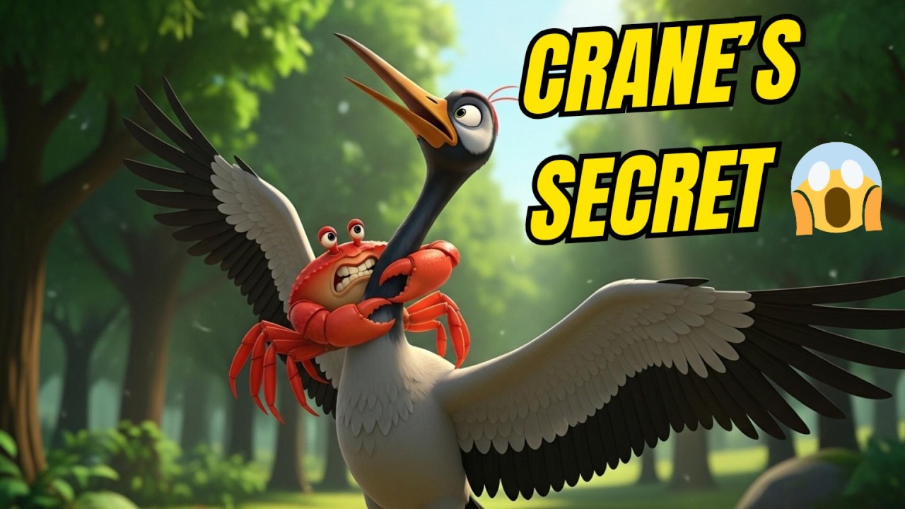 The Clever Crab vs The Greedy Crane 🦀😱 | Panchatantra Moral Story