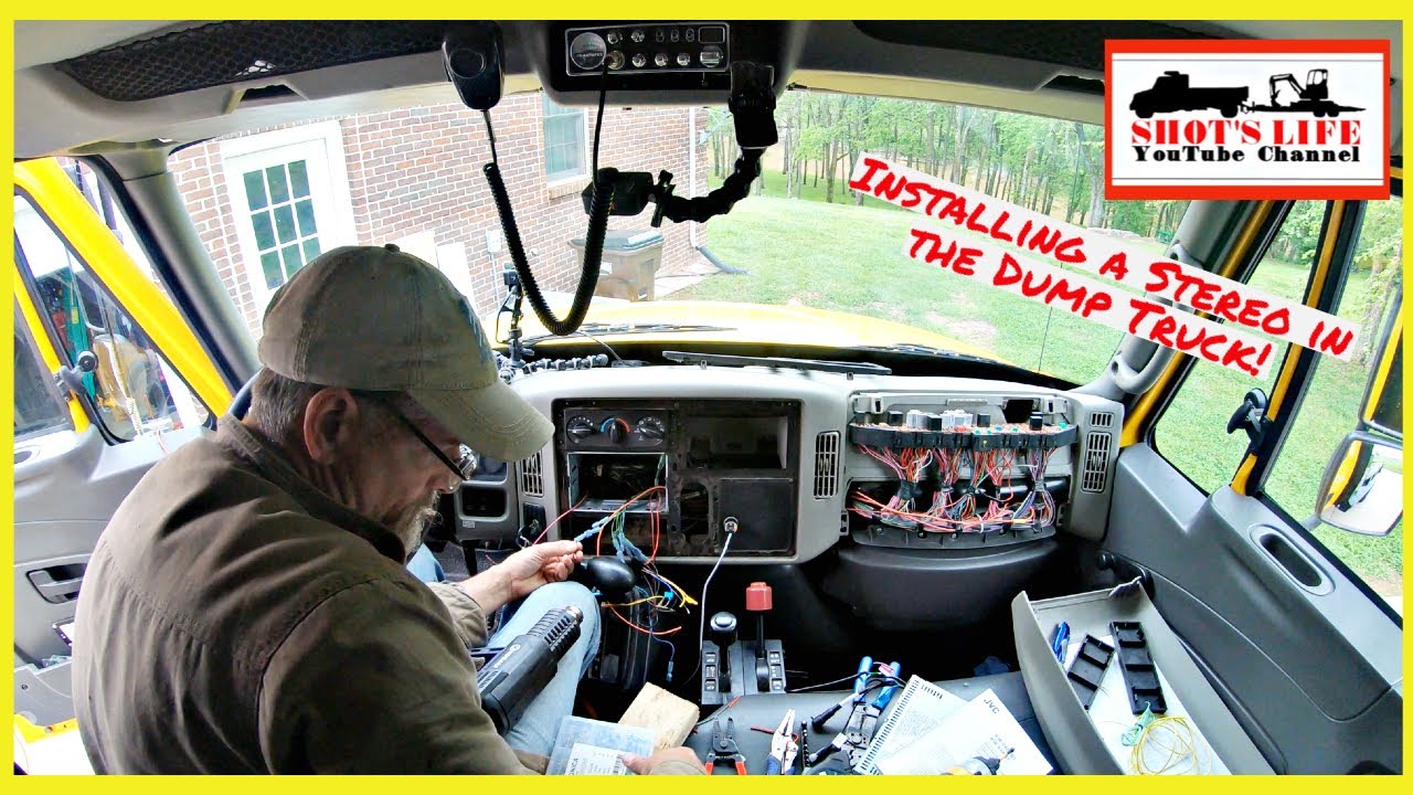 Installing a Stereo in the Dump Truck! | Shots Life