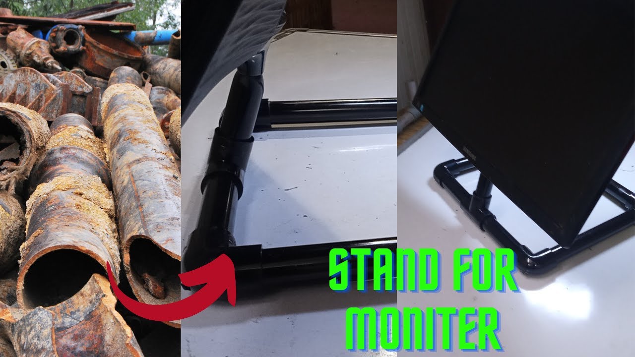 How to make stand for monitor with pvc pipe/ gsnagi