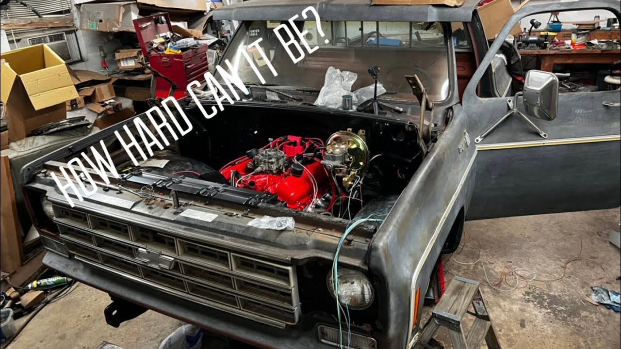 New speedway wiring harness and Autometer Invision dash on the Big Block C10