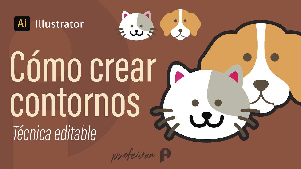💗 Crear contornos en Illustrator (Técnica editable)