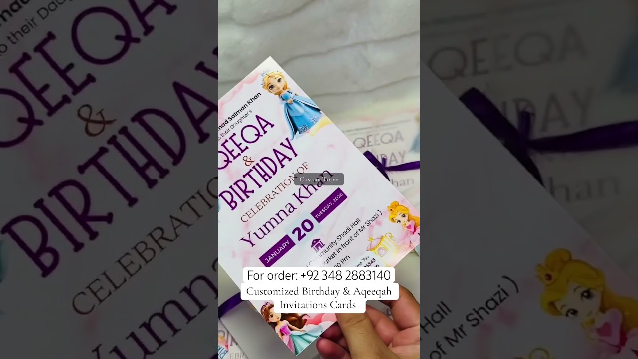 Customized Birthday Invitations cards 