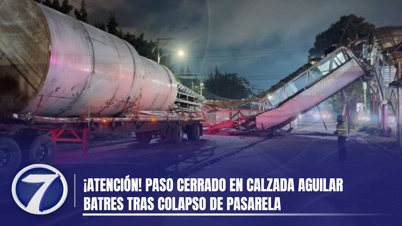 ¡Atención! Paso cerrado en Calzada Aguilar Batres tras colapso de pasarela