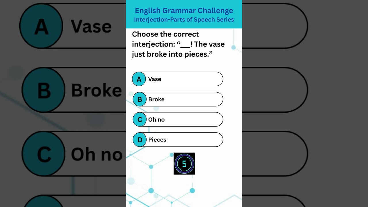 Q3 Interjection Mastery: Tricky MCQs to Test Your Grammar Skills| Test Your Knowledge Now!