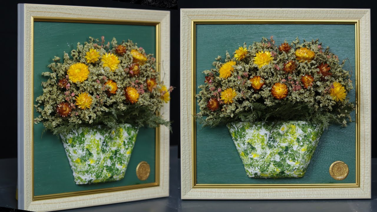 Making wall paintings from art dried flowers – OHE