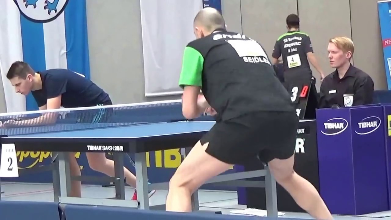 Tischtennis Bayer M Buxheim 20170121 23 Reichart Moritz TV Hilpoltstein vs Sattelmeier Schwabmuenche