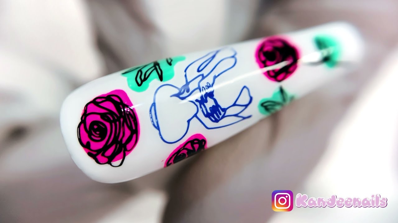 Bold & Beautiful 🌿Mod Nail Art Tutorial #clearjellystamper #stampingnails