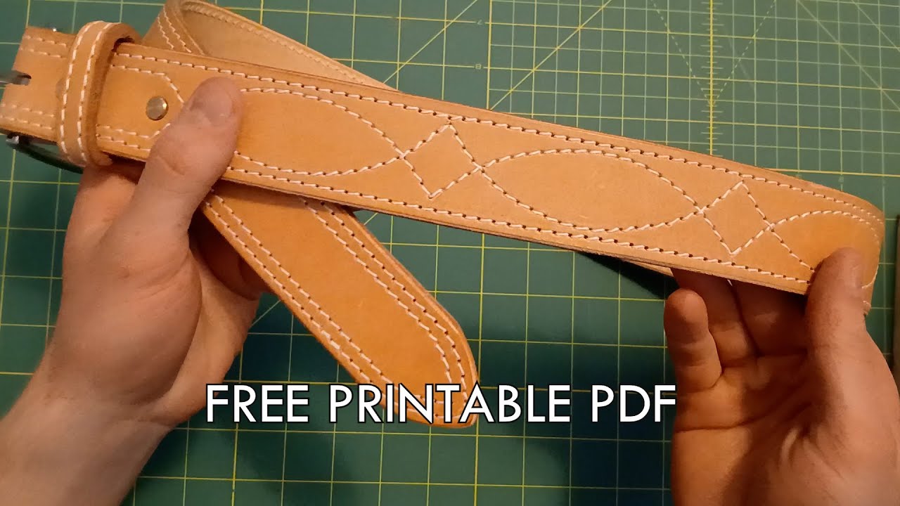 How to Make a Gunslinger Stitch Pattern Belt WITHOUT MAKERSLEATHERSUPPLY PATTERN