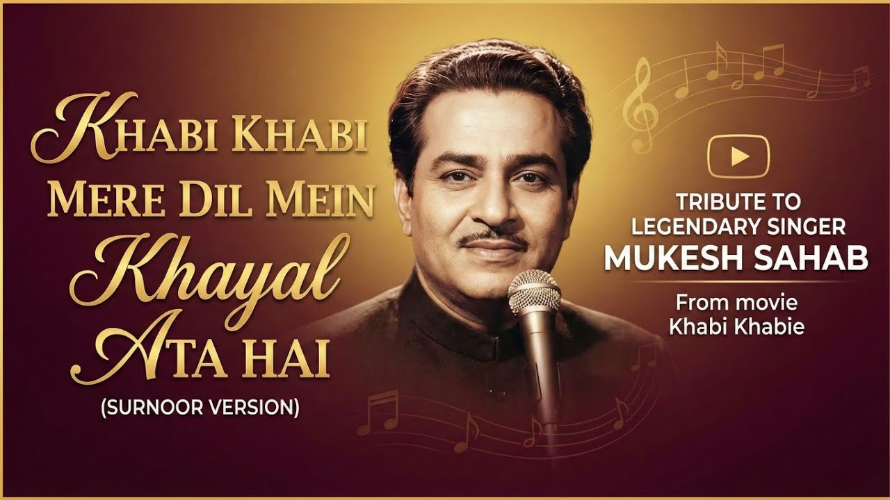 Khabi Khabi Mere Dil Mein Khayal Aata Hai (SurNoor Version) | Tribute to Legendary Mukesh Sahab