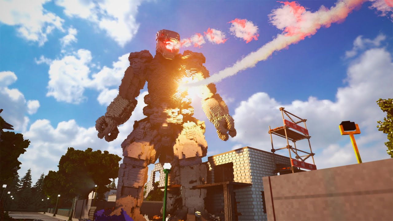 Guided missiles against Mechagodzilla in a small town Mega Teardown