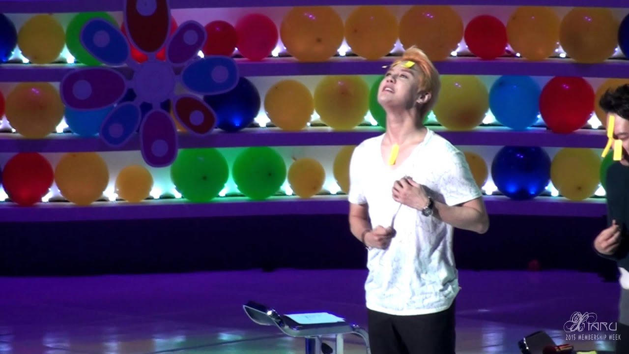 150825 JYJ 팬미팅 포스트잇떼기 게임 준수