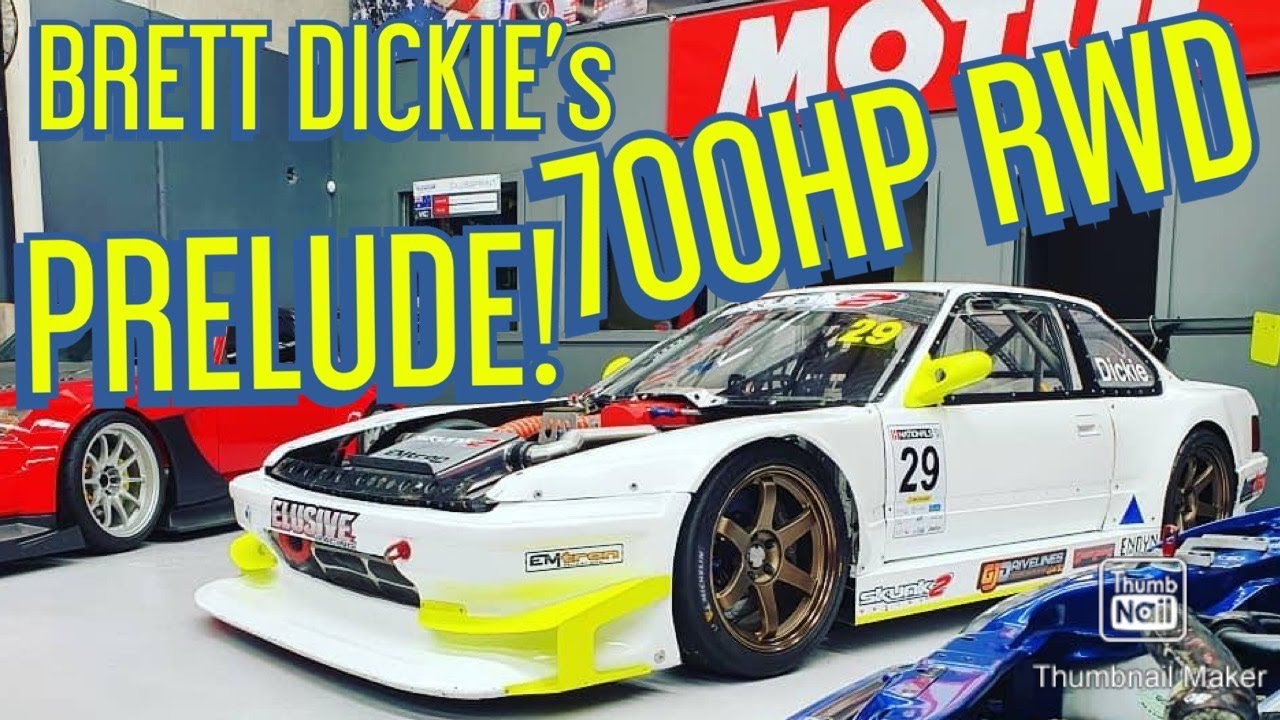 MENTAL HONDA PRELUDE RACECAR- BRETT DICKIE & HIS 700HP RWD HONDA PRELUDE RACECAR!