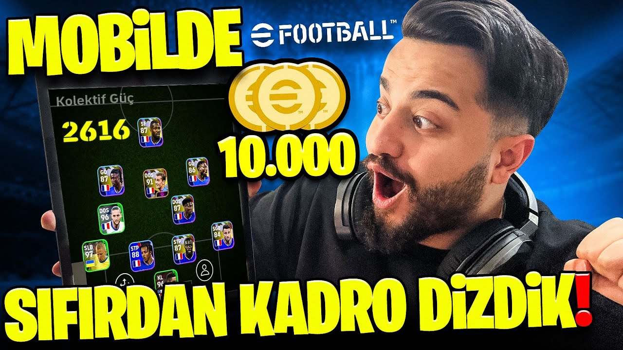 İLK DEFA eFootball MOBİLDEN OYNADIM! YENİ KADROMUZU SIFIRDAN PAKETLERLE FULLUYORUZ! eFootball Mobile