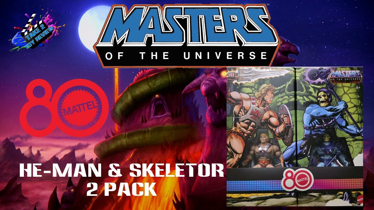 ⚔️ He-Man vs Skeletor RETURNS! Mattel 80th Anniversary 2-Pack Review | Take 2 Toy Review ⚔️