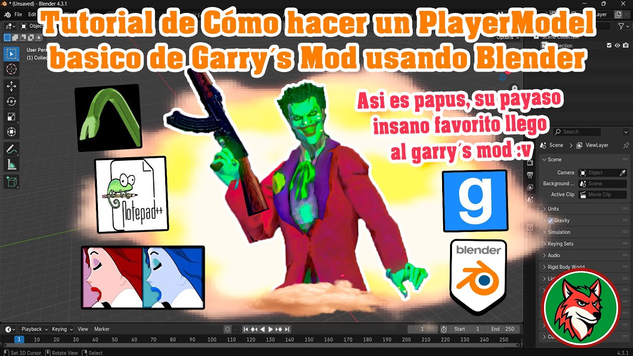 Tutorial de Cómo hacer un PlayerModel basico de Garry´s Mod usando Blender