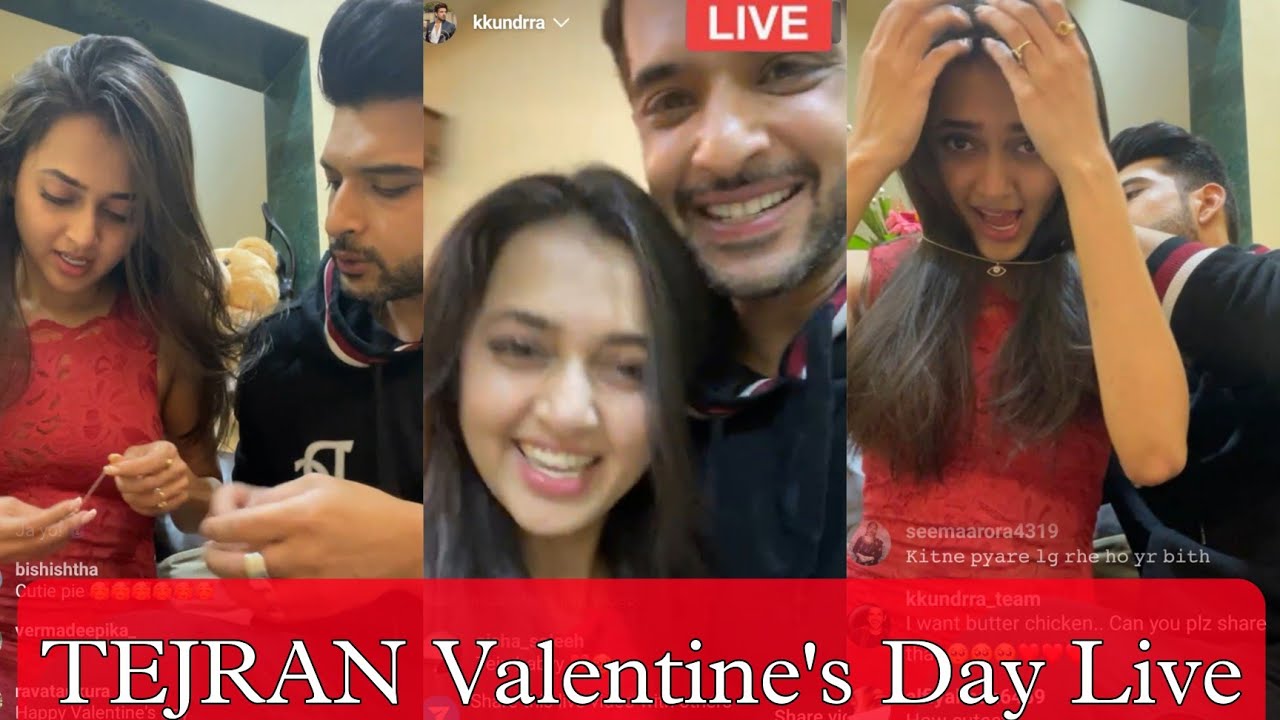 Karan Kundra and Tejaswi Prakash live 🔴 on Instagram #tejran
