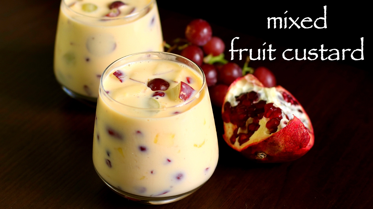 custard recipe | fruit custard recipe | fruit salad with custard recipe