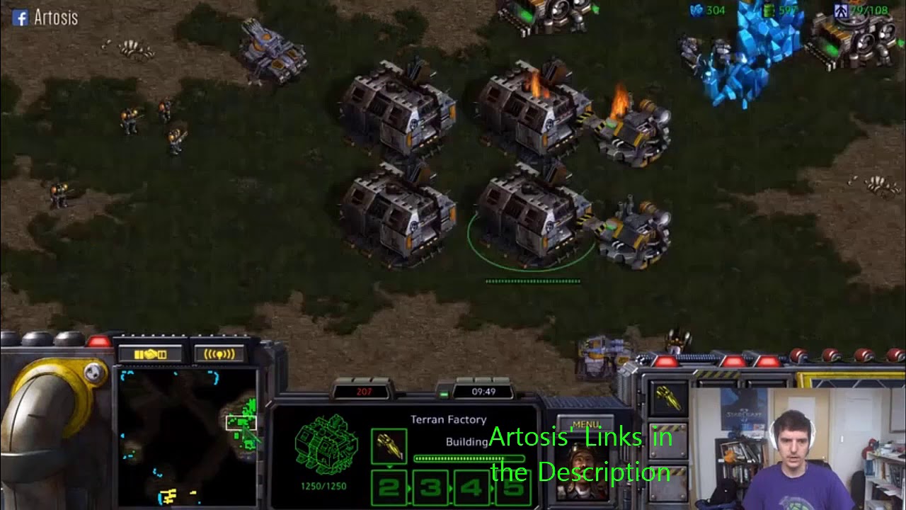 StarCraft Remastered Artosis' Educational Stream [vs  hooneyboy] Python Part 1