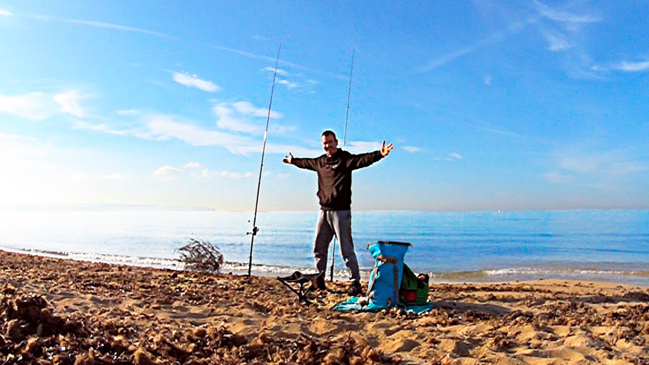 La AVENTURA del SURFCASTING en la PLAYA MAS GRANDE de MALLORCA.