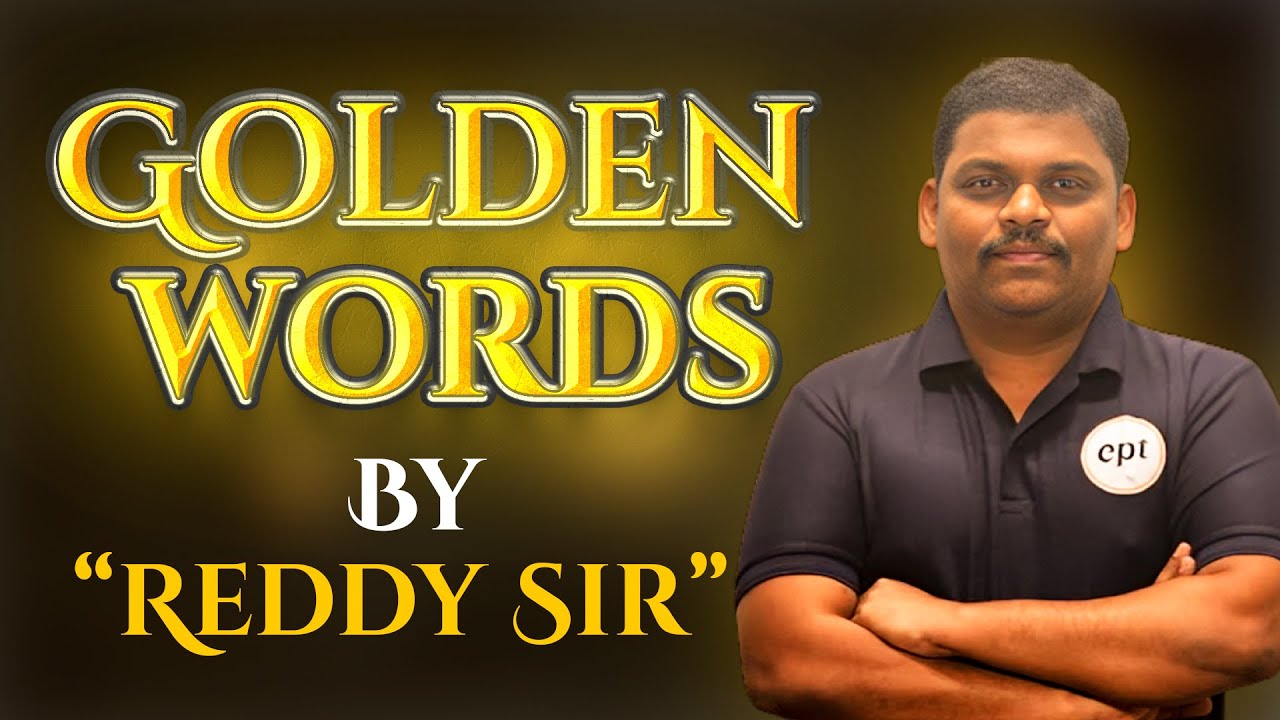 Golden Words by Reddy Sir | Life-Changing Thoughts & Motivation #gateda #gatecse #dsa