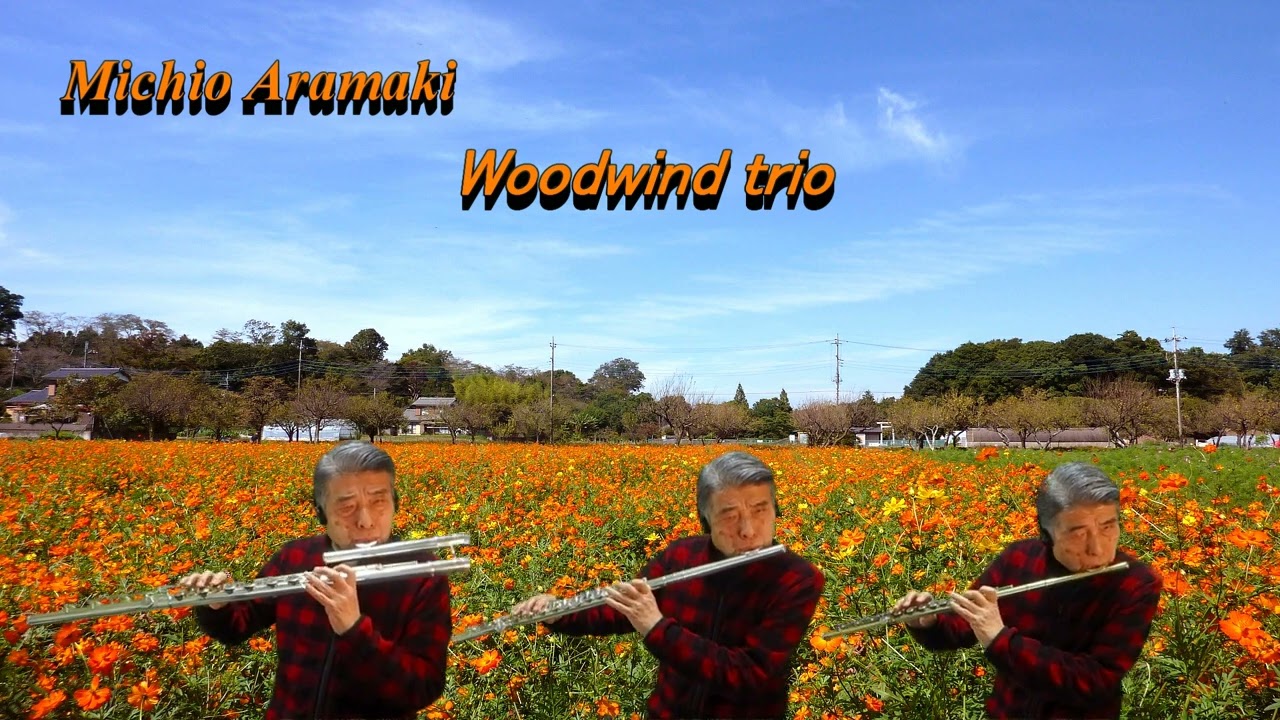 Michio Aramaki Woodwind trio for 3 Flutes (Fl,AFl,BFl)/荒牧道夫 Woodwind trio【フルート３重奏】